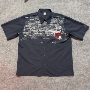 Rip Curl Graphic Button Down Shirt Men's Medium  - Surf Skate‎ Casual Y2K Boxy